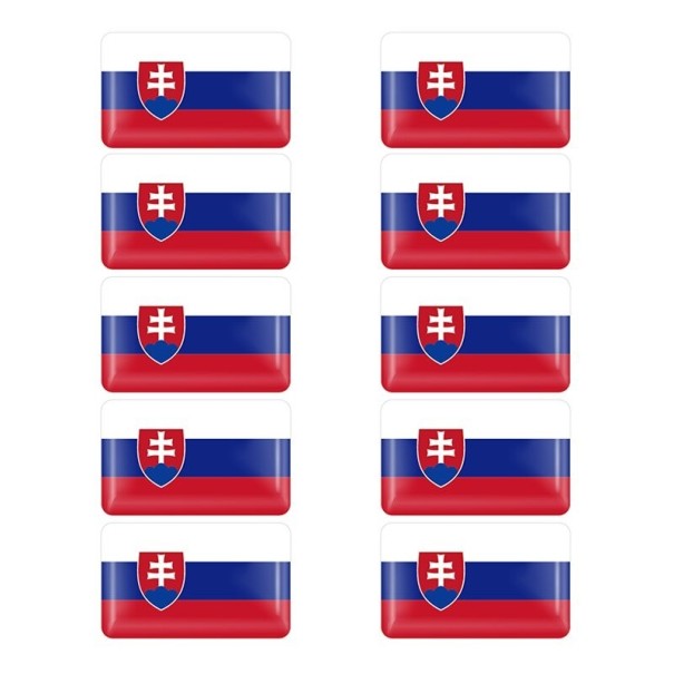 Naklejka flaga Słowacji 10 szt 1