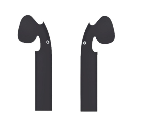 Naklejka ochronna na słuchawki Apple Airpods 1 para czarny