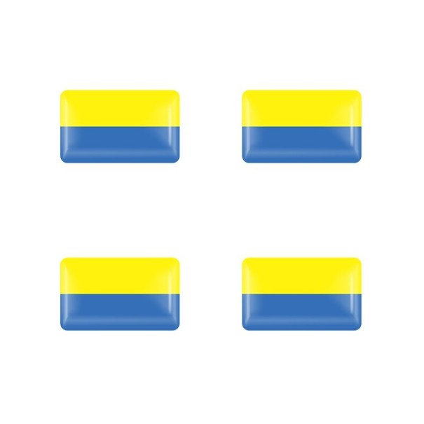 Naklejki z flagami państwowymi 4 szt 2
