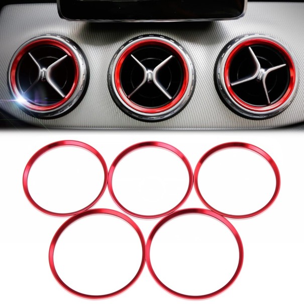 Nalepovacie krúžky na klimatizáciu pre Mercedes 5 ks 1