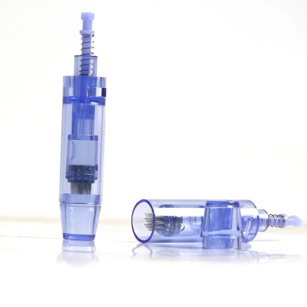 Nåletilbehør til dermapen i beskyttelsesetui, 5 stk. Udskiftelige 36 nålehoveder til mikronålepen. Refills til mesoterapiinstrumenter. Kompatibel med Dr. Pen A1 1