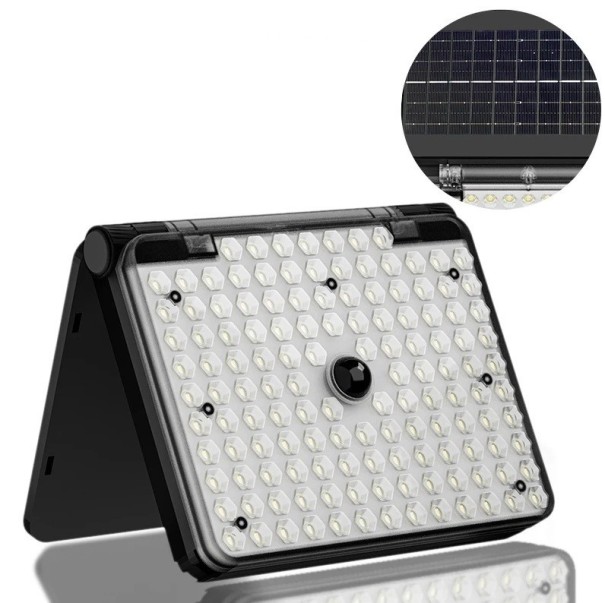 Napelemes LED kültéri világítás 16,5 x 13 cm 2400 mAh Mozgásérzékelő 3 üzemmód IP65 Fali lámpa a kertbe 1