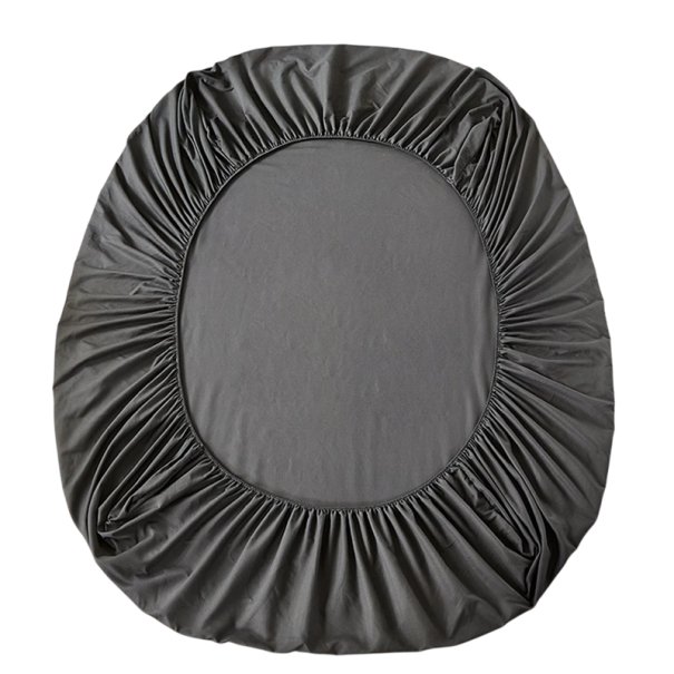 Napínacie prostěradlo 180 × 200 × 30 cm Bavlnené elastické prostredie s gumou Farebné prostredie na matrac Dvojlôžko tmavo sivá