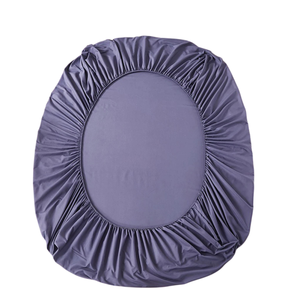 Napinavansänkyliina 150 × 200 × 30 cm Puuvillainen joustava sänkyliina kuminauhalla Värillinen sänkyliina patjalle Parisänky violetti