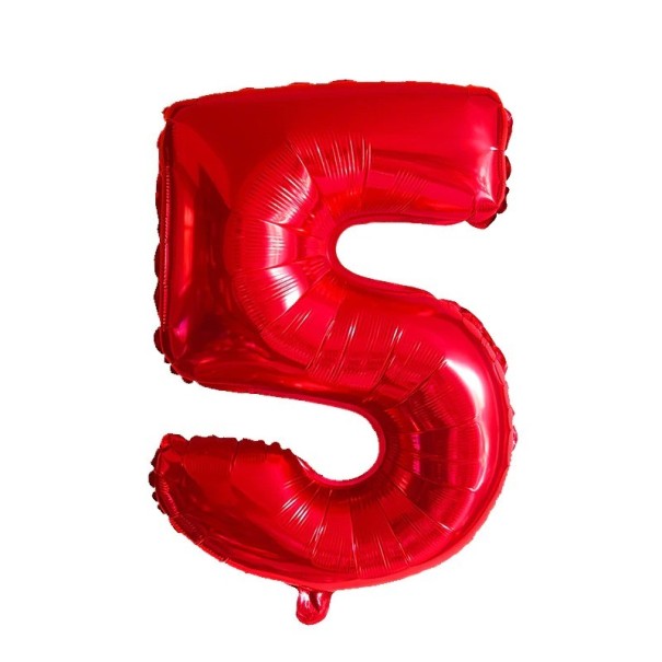 Narodeninový červený balónik s číslom 80 cm 5