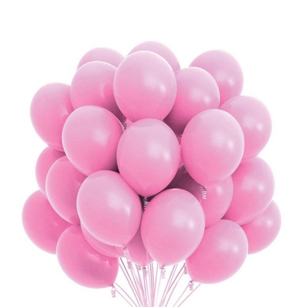 Narozeninové balónky 25 cm 30 ks růžová