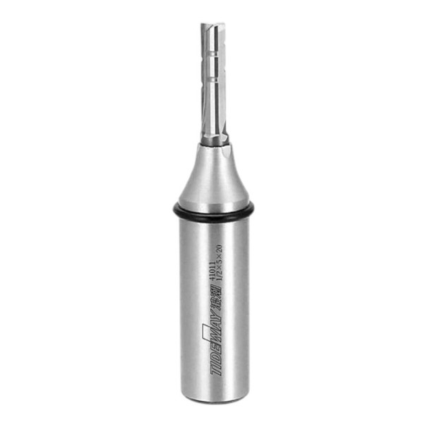 Narrow Grooving Cutter 5 x 20 mm Shank 1/2 Inch 12.7 mm Three Carbide TCT Blades Straight CNC Cutter Silver Wood and Chipboard 1