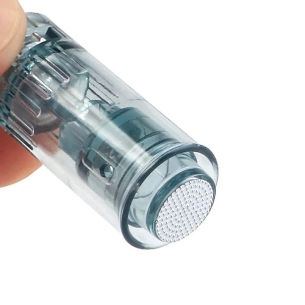 Nasadki do igieł Dermapen 10 szt. Wymienne, okrągłe, nano-igłowe główki do pióra mikroigłowego. Wkłady do narzędzia do mezoterapii. Kompatybilny z Dr 1