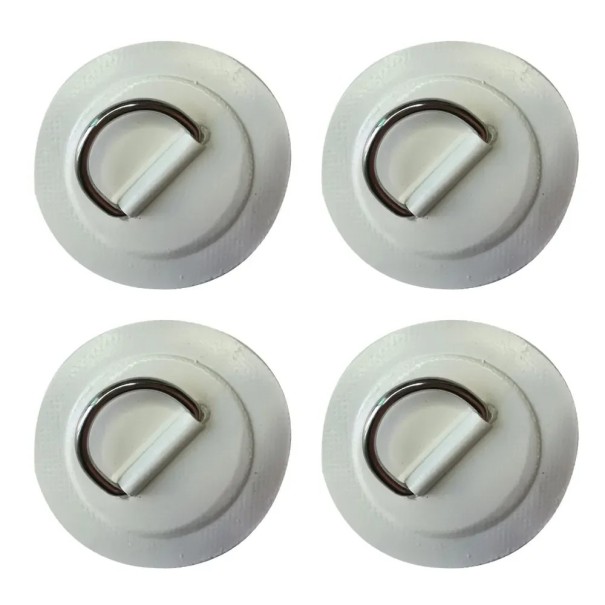 Nášivka de PVC com anel D em aço inoxidável para a palete de pranchas de surf, barcos dinghy e acessórios para fixação de equipamento de desportos aquáticos e complementos náuticos branco