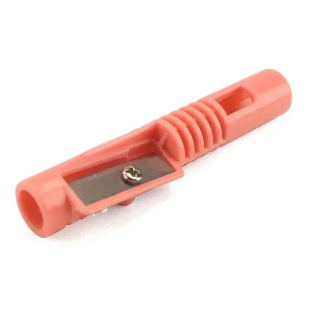 Nástavec na tužku s ořezávátkem a píšťalkou Multifunkční ořezávátko na tužky Píšťalka s ořezávátkem 6,6 x 1,1 cm červená