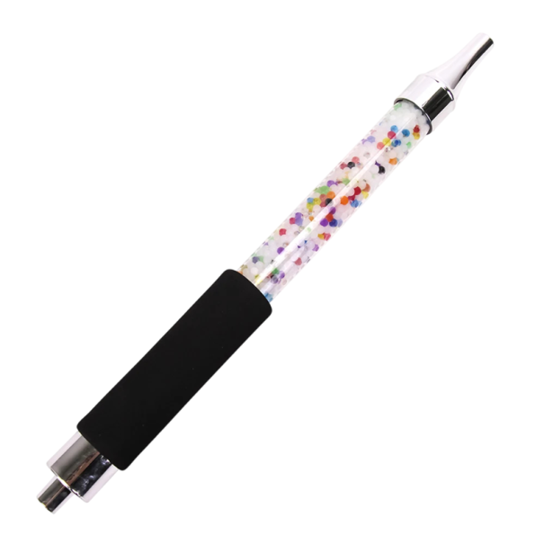Nástavec na vodnú dýmku Náustok s penovým gripom Dĺžka 38 cm Pripojenie 13 mm Hliník a dekoratívna trubka Pre shishu a hookah príslušenstvo biela