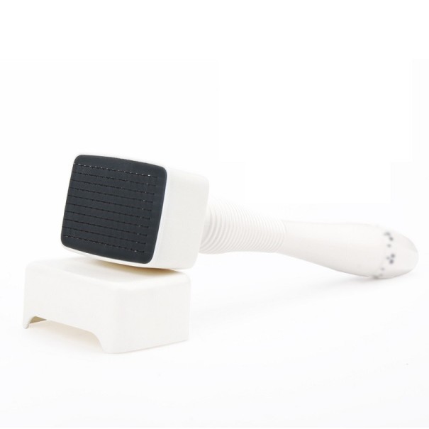 Nastavibile derma stampo con microaghi per la rigenerazione della pelle Stampante derma con 140 microaghi in acciaio inossidabile Strumento per mesoterapia con lunghezza degli aghi regolabile 14 x 3,3 cm 1