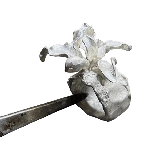 Nastavitelná velikost Dámský prstýnek ve tvaru květiny Měděná slitina Vintage elegantní šperk Dárek pro přítelkyni doplněk outfitu bílá