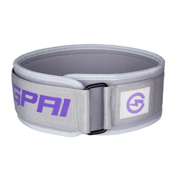 Nastavitelný fitness pás vel. M pro obvod pasu 72–82 cm, textilní zádový pás s rychlosponou na silový trénink, mrtvý tah a dřepy šedá