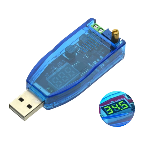 Nastaviteľný potenciometer regulátor napätia USB DC 5V vstup DC 1-24V výstupná svorka 3W modul napájania elektronické projekty zelená