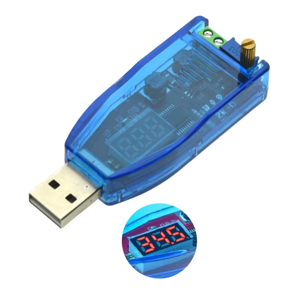 Nastavitelný potenciometr regulátor napětí USB DC 5V vstup DC 1-24V výstupní svorka 3W modul napájení elektronické projekty červená