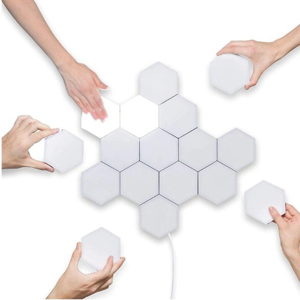 Nástenná modulárna LED lampa 6 ks