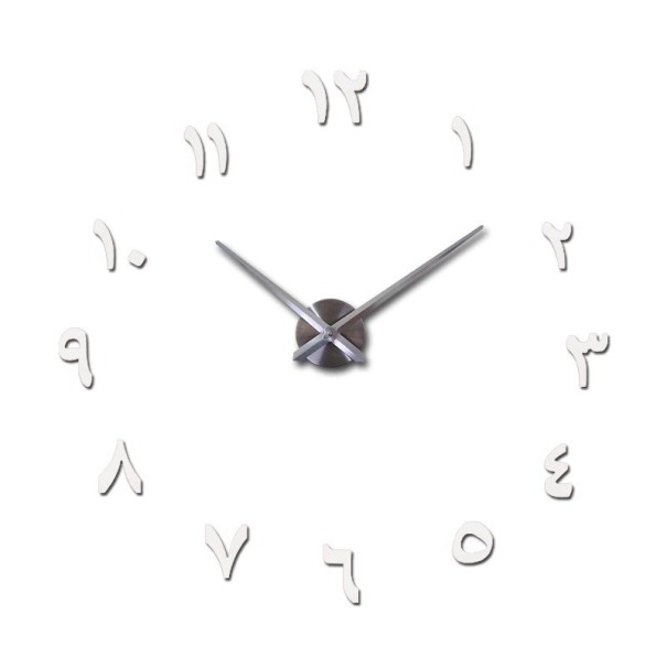 Nástenné samolepiace hodiny G1780 strieborná 94 cm Nástenné samolepiace hodiny G1780 strieborná 94 cm