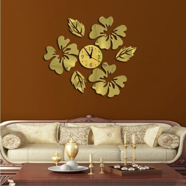 Nástenné samolepiace hodiny G2173 zlatá Nástenné samolepiace hodiny G2173 zlatá