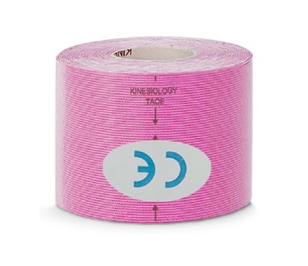 Nastro di kinesiotaping 5 cm x 5 m rosa