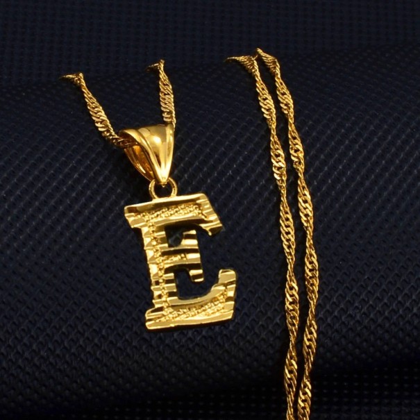 Naszyjnik damski litera D142 E