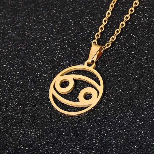Naszyjnik z zawieszką ze znakiem zodiaku złoto 5