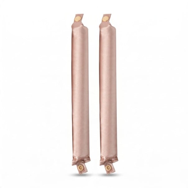 Natáções sem calor para cabelo 2 pcs com fechos 25 x 3 cm Curlers de cetim macio sem calor Ondas e caracóis preguiçosos para dormir 1