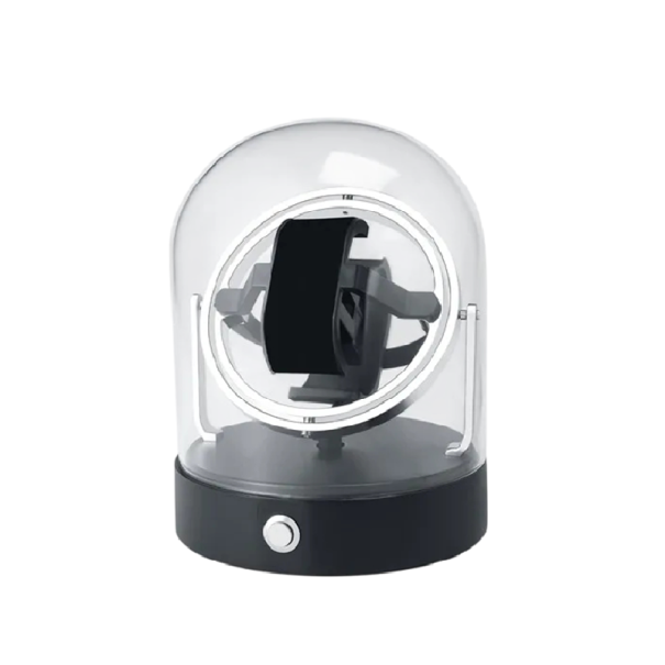 Natahovač hodinek pro automatické hodinky dvojitý polštářek 12,2x15,5 cm černý ochranný box pro mechanické hodinky stříbrná