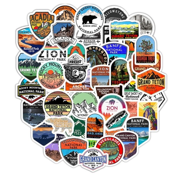 National Park Stickers 50 pcs E130 1
