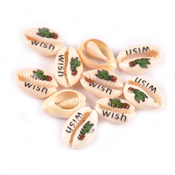 Natural Shells with Inscription 10 pcs 3