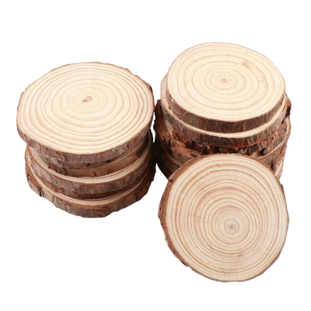 Natural Wood Slices 2 pcs 10–12 cm Decorative Round Wooden Coasters Thickness 1 cm Handmade Crafts Decoration Making 1