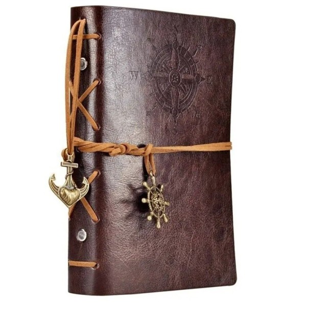 Nautical Notebook in Artificial Leather 23.5 x 16.5 cm, 80 Sheets 1