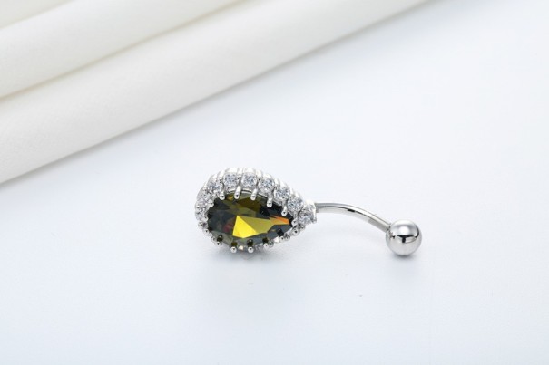 Navelpiercing met steentje J3384