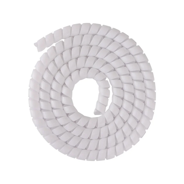 Naverskydd för kablar och slangar 1m för elektrisk sparkcykel Ninebot Max G30 och Xiaomi M365 Pro Skyddande spiral PP vit