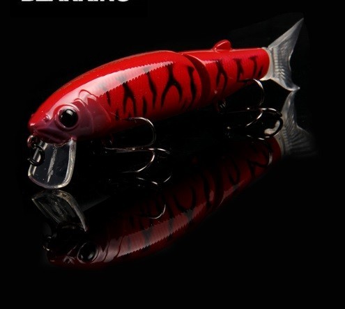 Návnada s 3D rybími oči J3213 červená