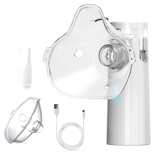 Nébuliseur ultrasonique portable inhalateur manuel blanc avec chargement USB pour enfants et adultes pour inhalation à domicile 1