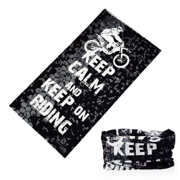 Neck Warmer with Inscription black