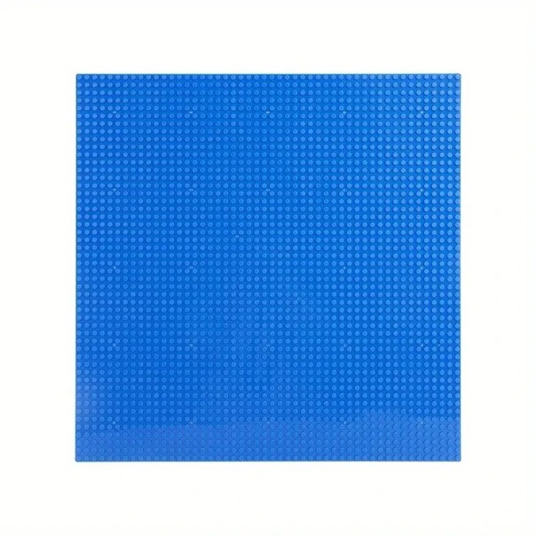 Négyzet alakú alaplap építőkészletekhez 40 x 40 cm Lego Duplo Bricks kompatibilis nagy alaplap Építőfelület a kreatív játékhoz kék