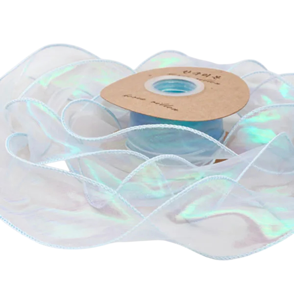 Neon decoratieve lint 8 m Breedte 6 cm Polyester glanzend lint voor naaien versieren van kleding decoraties inpakken van cadeaus creatief knutselen lichtblauw