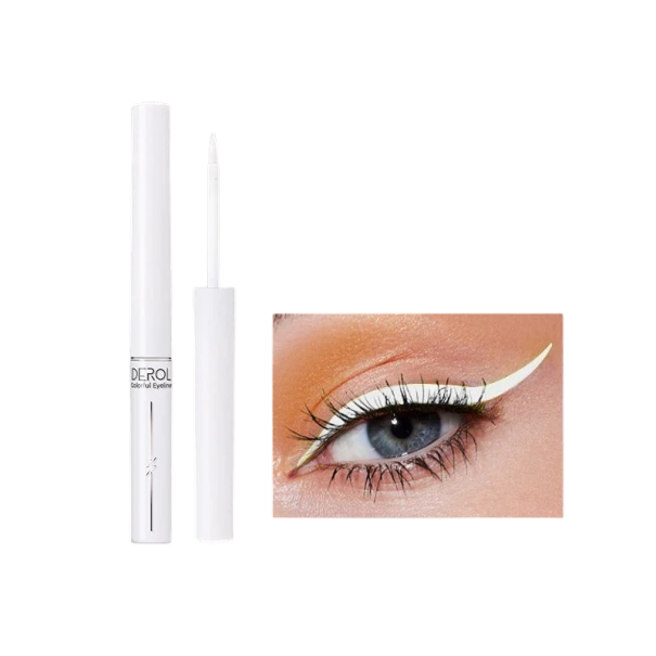 Neon-Eyeliner, leuchtend unter UV-Licht, wasserdicht, leuchtender flüssiger Liner, flüssiger Neon-Eyeliner weiß