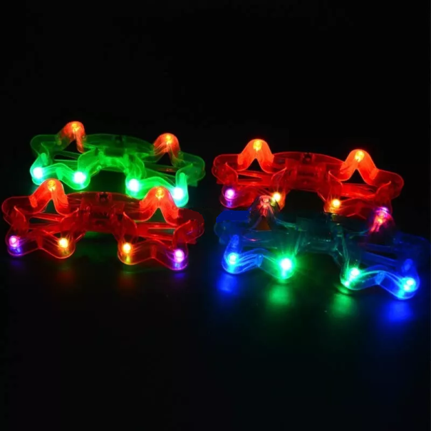 Neon LED szemüveg csillag 12 db 1