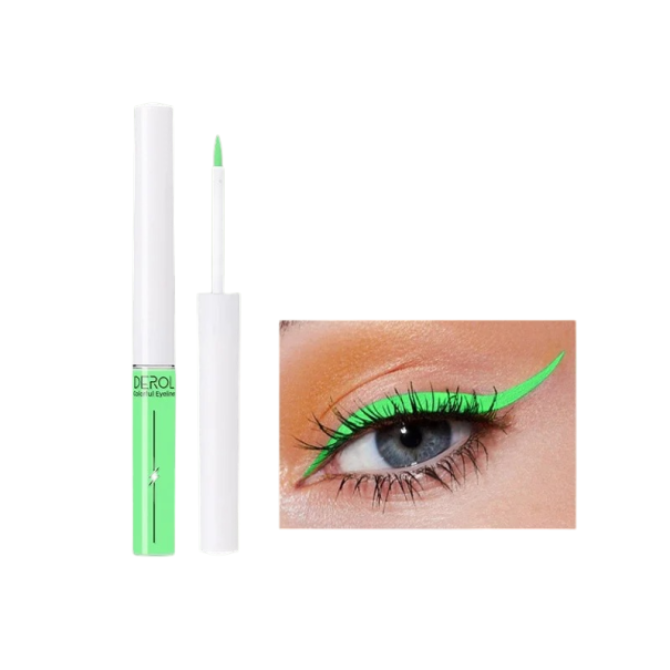 Neonowa kredka do oczu świecąca w świetle UV Wodoodporna świetlista kredka w płynie Płynny neonowy eyeliner zielony