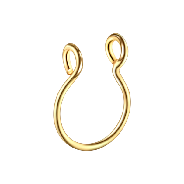 Neppe neusring piercing goud