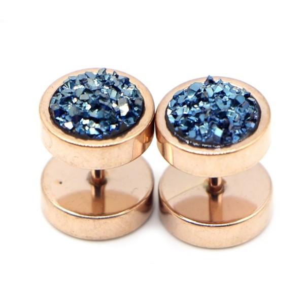 Neppe plugs met kristallen oudroze 3