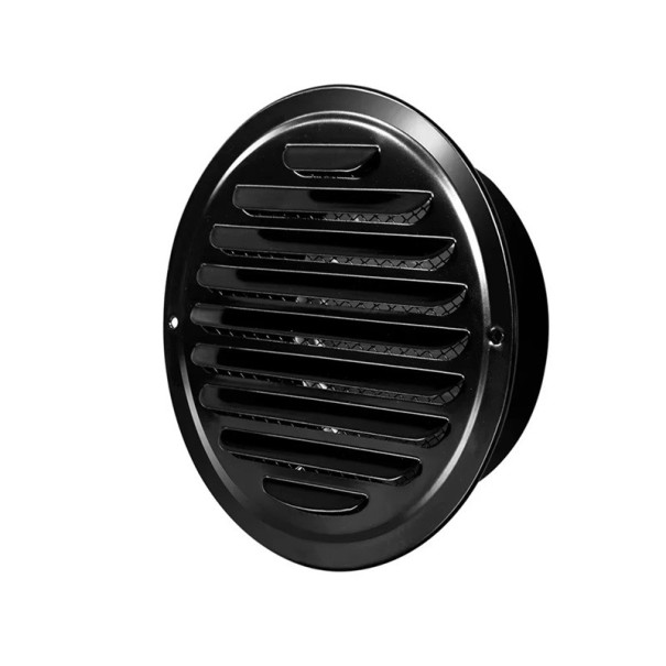 Nerezová větrací mřížka 120 mm s kulatým uzávěrem 115x145x45 mm, kryt ventilačního otvoru pro vnější stěnu, zabraňuje škůdcům a udržuje cirkulaci vzduchu 1