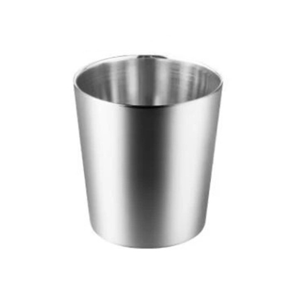 Nerezový hrnek bez ucha s dvojitou stěnou 180 ml z nerezové oceli ve stříbrné barvě pro pití kávy, čaje i nápojů doma 1