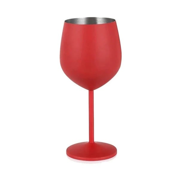 Nerezový nerozbitný pohár na pití 500 ml 9,4 x 21,4 cm Vysoký barový pohár na víno pivo šampaňské Odolný cestovní kelímek z nerezové oceli červená