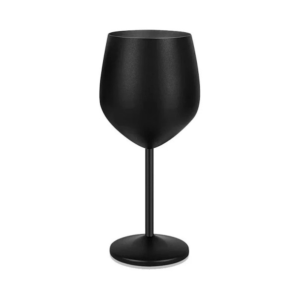 Nerezový nerozbitný pohár na pití 500 ml 9,4 x 21,4 cm Vysoký barový pohár na víno pivo šampaňské Odolný cestovní kelímek z nerezové oceli Matná černá
