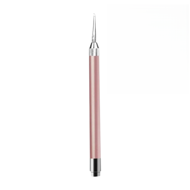 Nettoyeur d'oreilles avec lumière LED Gratte-oreilles sécurisé pour enfants et adultes Embouts interchangeables Poignée ergonomique Soins hygiéniques rose