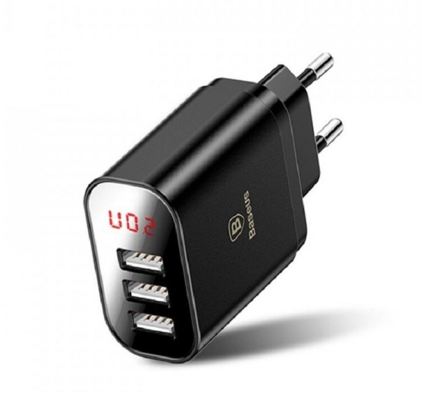 Network Adapter 3 USB Ports black